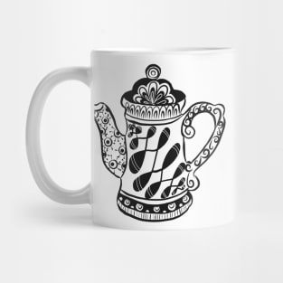 Bold and Intricate Engraved-Style Tea / Coffee Pot Mug